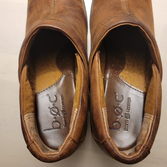 BOC Brown Leather Shootie Shoes 2 inch Heels Size 37/ 6.5 BC2546 CIG10 #S144 - Picture 9 of 12